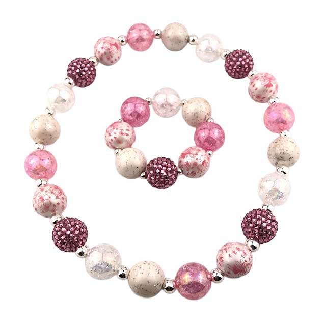 Bubblegum Bella Christmas Fairy Necklace & Bracelet Set